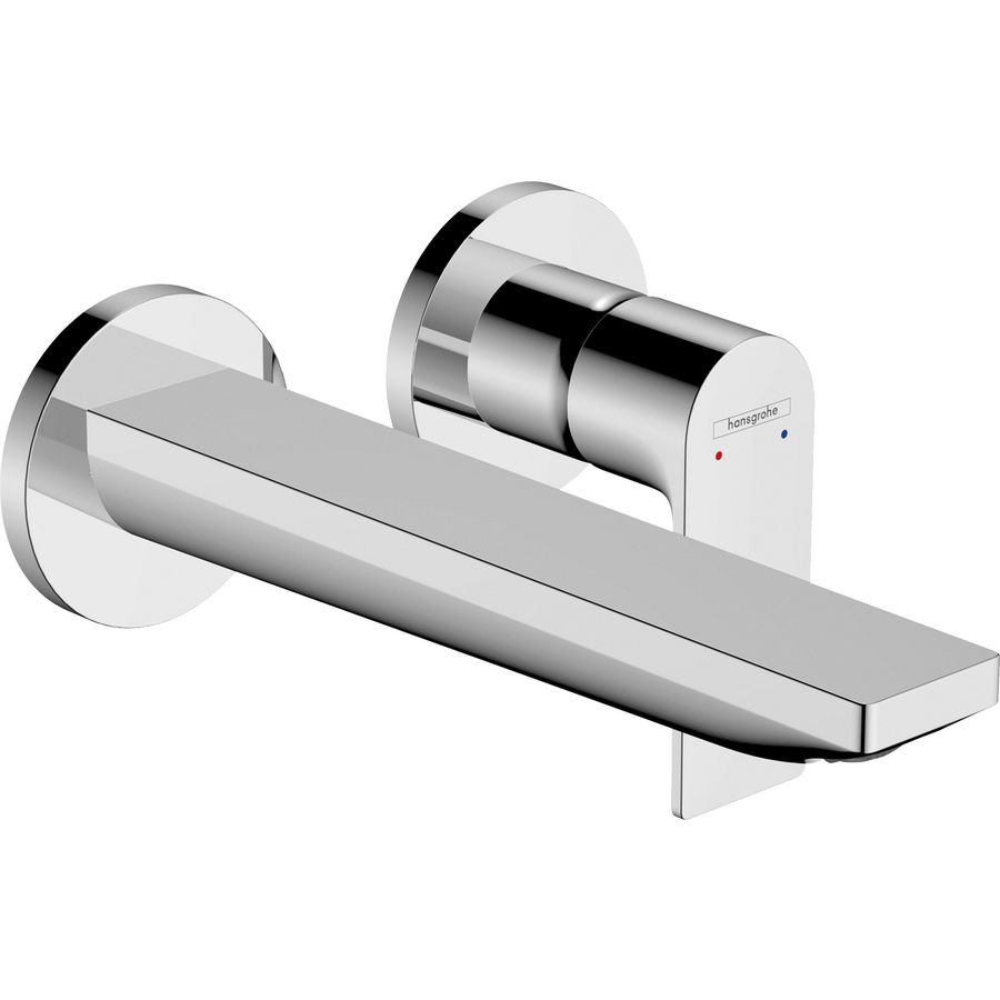 Rebris E 1-hendel wastafelkraan inbouw wandmontage met uitloop 20cm chroom