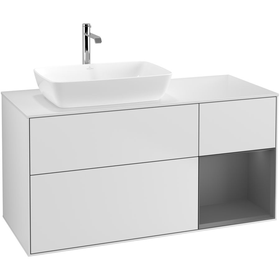 Wastafelonderkast Finion 1200x603x501mm White Matt Lacquer G811GKMT