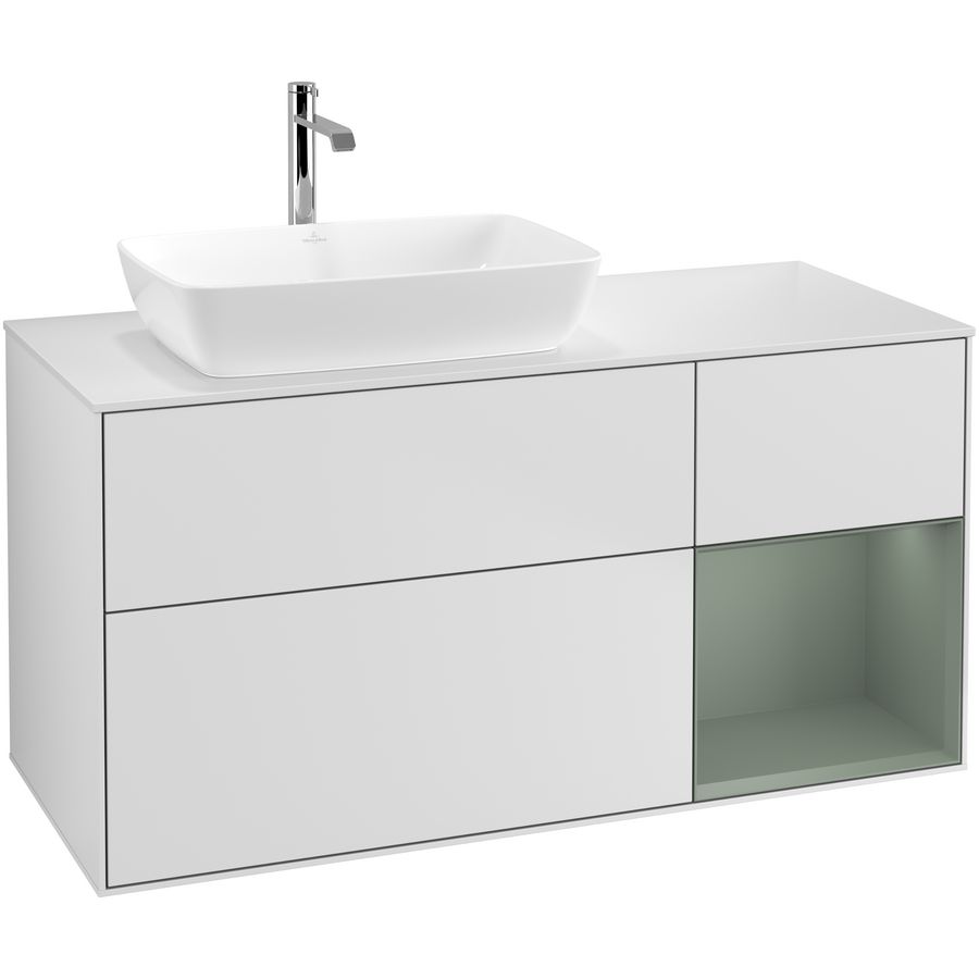 Wastafelonderkast Finion 1200x603x501mm White Matt Lacquer G811GMMT
