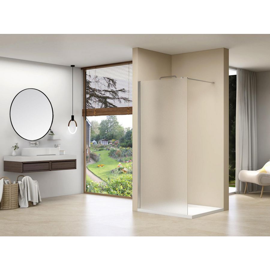 Inloopdouche vaste wand 1170-1190x2000mm 8mm gesatineerd glas