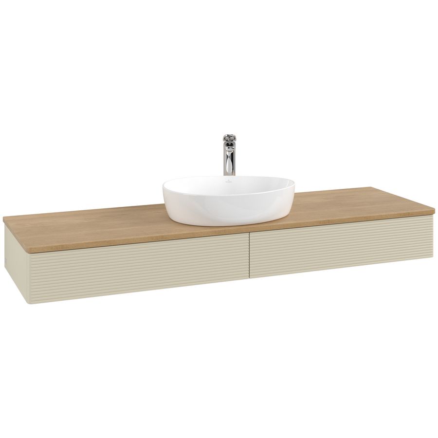 Wastafelonderkast Antao 1600x190x500mm S.Grey Matt Lacquer L14151HJ