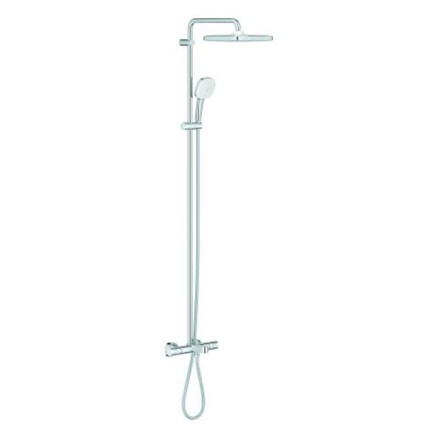 Tempesta 250 Cube douchesysteem baduitloop 8,0L/min. chroom incl. s-koppelingen (prof)