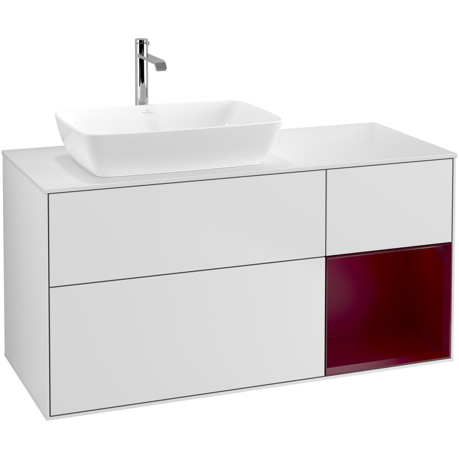 Wastafelonderkast Finion 1200x603x501mm White Matt Lacquer G811HBMT
