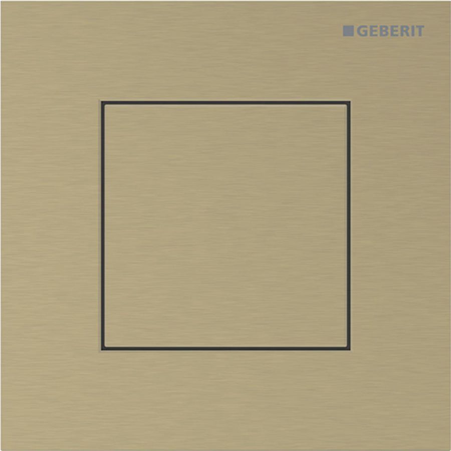 Urinoirsturing pneumatisch type 40 bedieningsplaat SQUARE:messingkleur/geborsteld easy to-clean