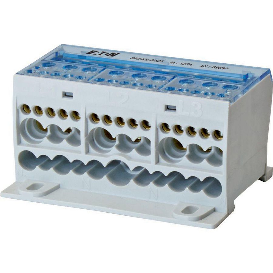 Aansluitklemmenblok BPZ-KB-8/125 4P 125A 1+7 uitg. klem