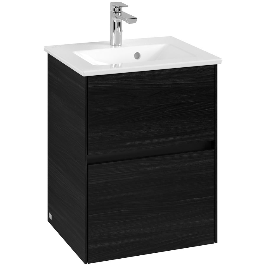 Wastafelonderkast Collaro 472x610x404mm Black Oak C141B0AB