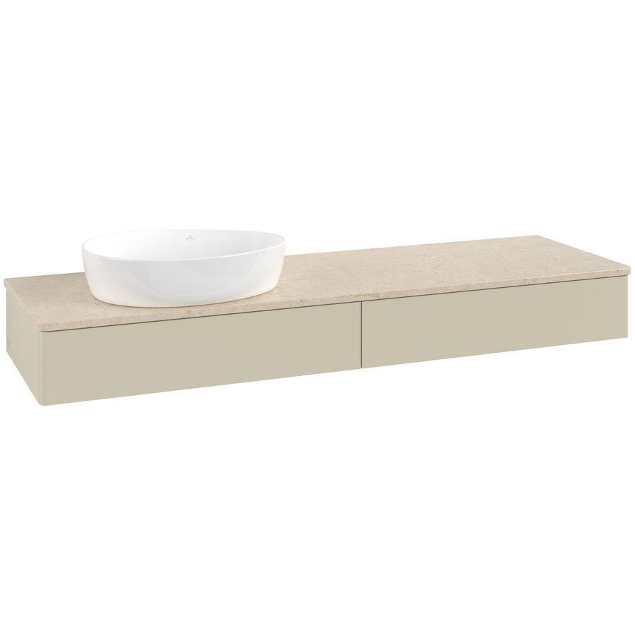 Wastafelonderkast Antao 1600x190x500mm S.Grey Matt Lacquer L15013HJ