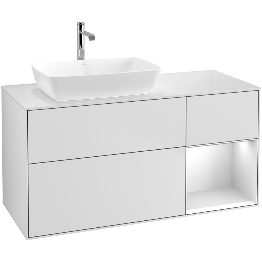 Wastafelonderkast Finion 1200x603x501mm White Matt Lacquer G811MTMT