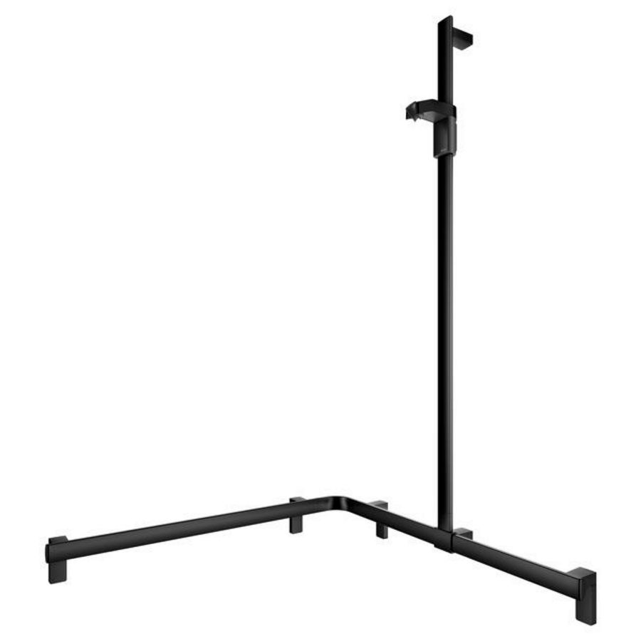Douchegreep met douchestang rechts 850/850/1301mm zwart mat