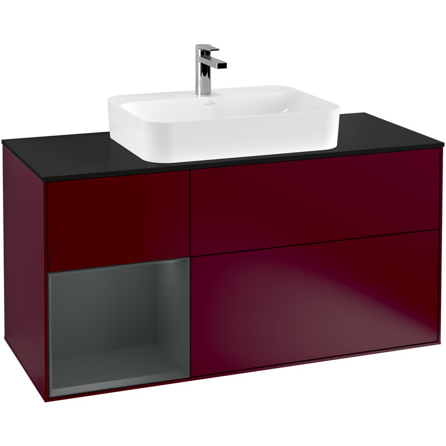 Wastafelonderkast Finion 1200x603x501mm Peony Matt Lacquer G412HGHB