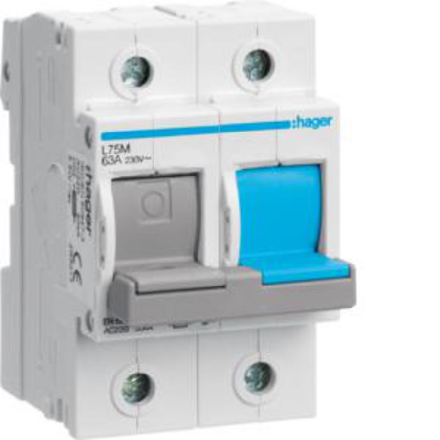 Patroonlastscheider D01/02 1P + N 63A