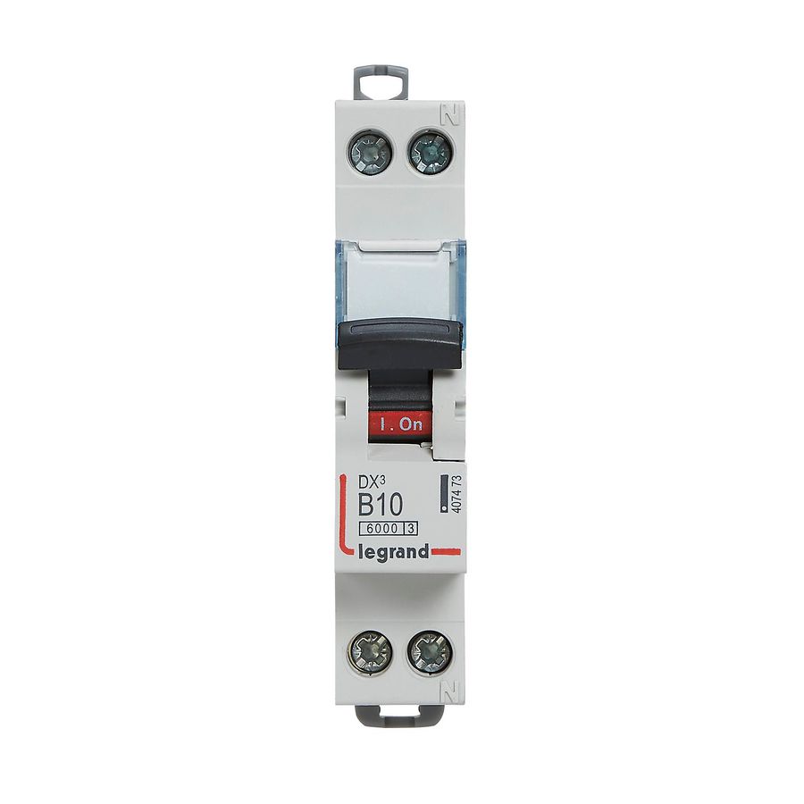 Installatieautomaat MCB DX³ 1-polig + Nul B-karakteristiek 10A 6000A VVE=10