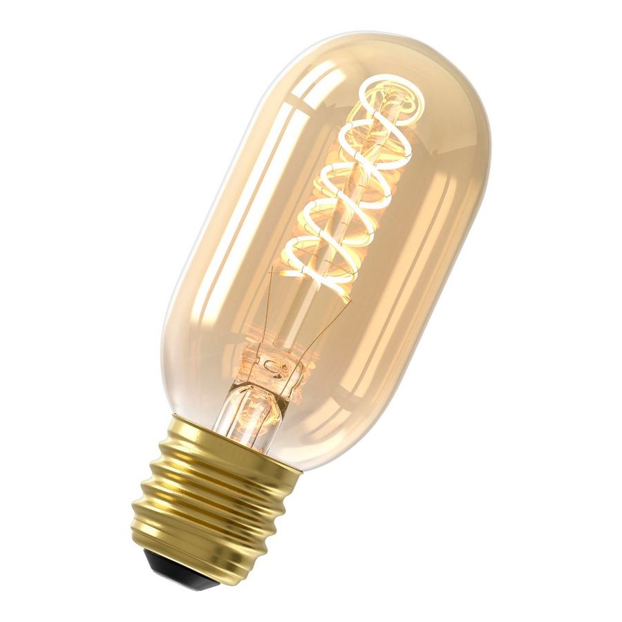 LED-lamp flexibel filament T45x110 E27 3.8W 250lm 2100K goud