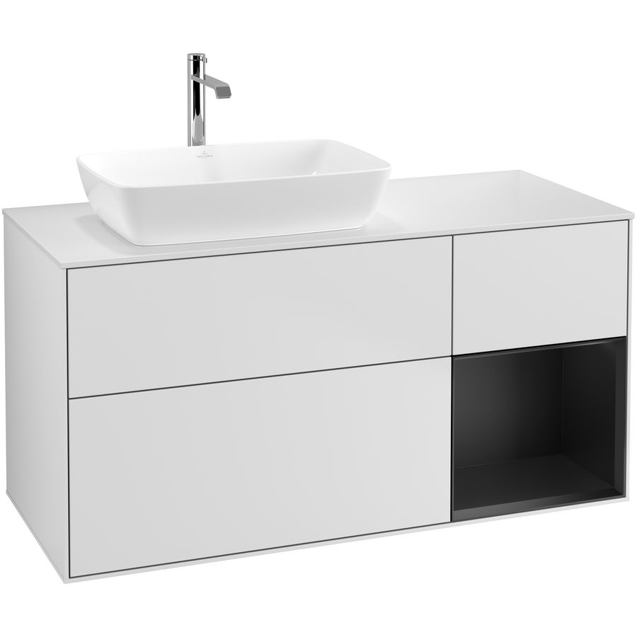 Wastafelonderkast Finion 1200x603x501mm White Matt Lacquer G811PDMT