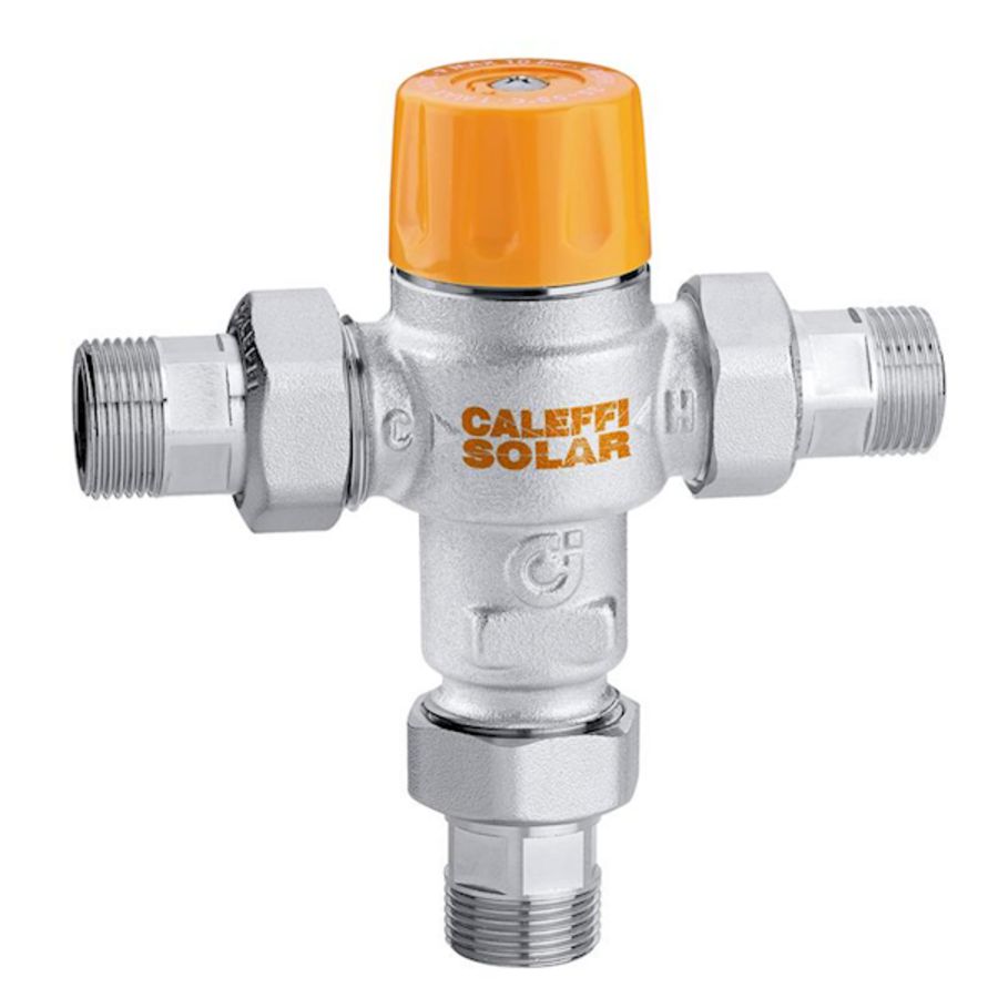 Solar thermos. mengventiel met keerkleppen 3/4" 35-55°C.