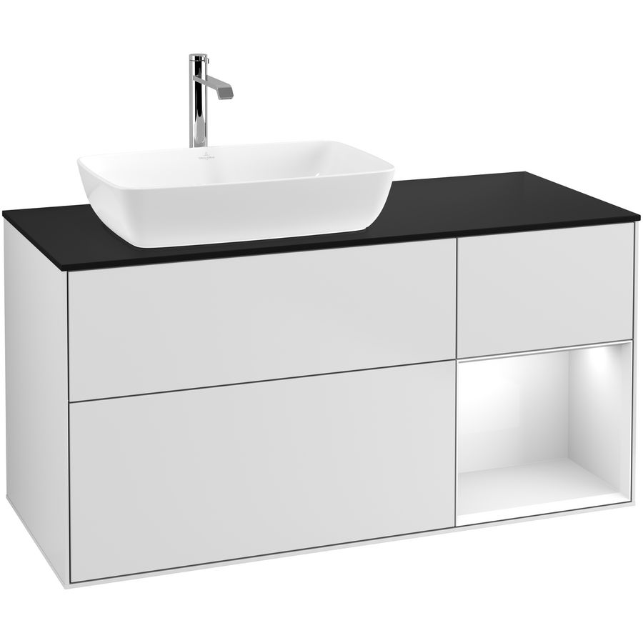 Wastafelonderkast Finion 1200x603x501mm White Matt Lacquer G812GFMT