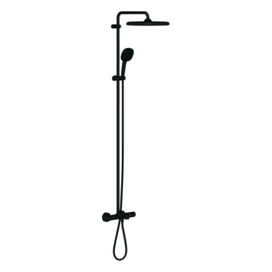 Tempesta 250 Cube Douchesysteem Bad, matte black (mat zwart) (prof)