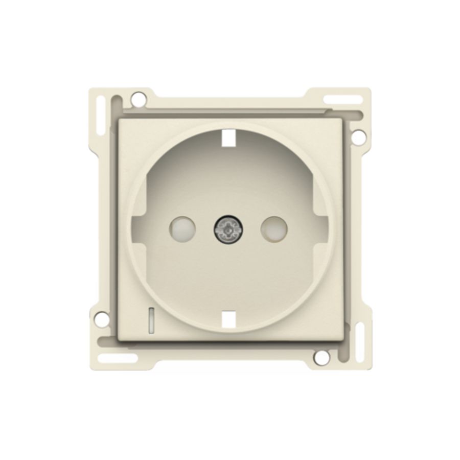 Afwerkingsset stopcontact randaarde besch/spanning cream