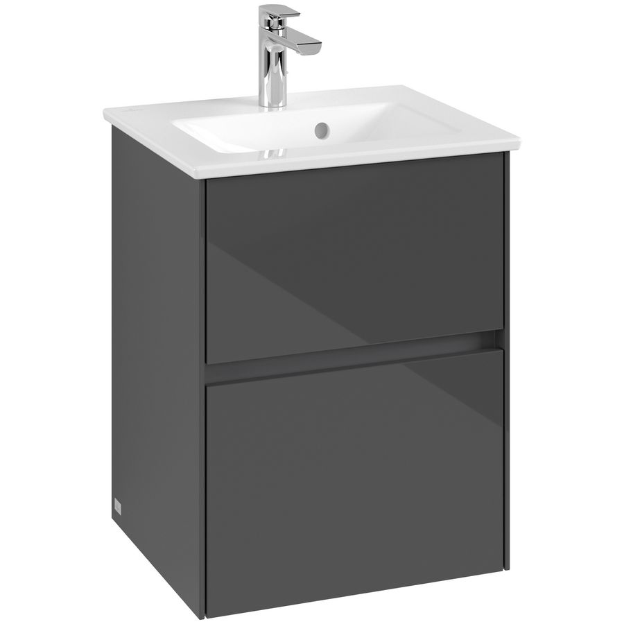 Wastafelonderkast Collaro 472x610x404mm Glossy Grey C14100FP