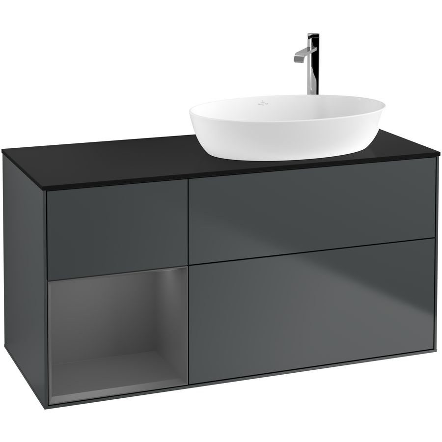 Wastafelonderkast Finion 1200x603x501mm Mid.Blue Matt Lacquer G922GKHG