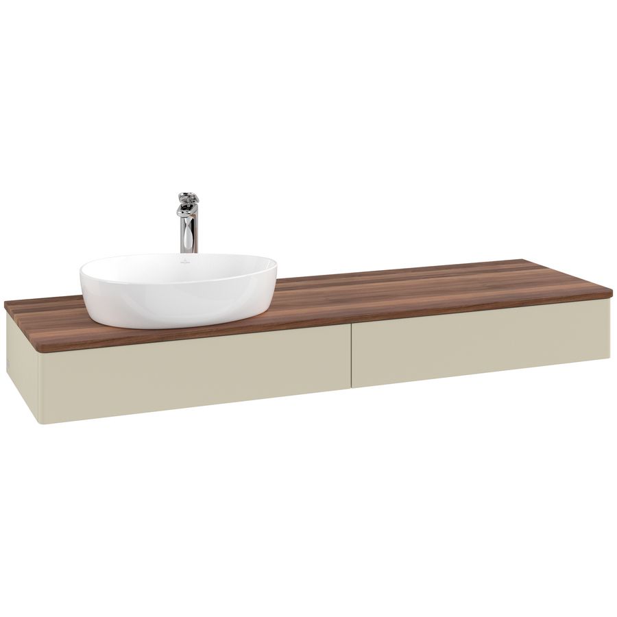Wastafelonderkast Antao 1600x190x500mm S.Grey Matt Lacquer L15052HJ
