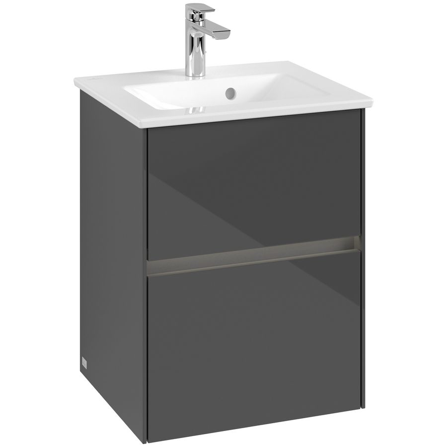 Wastafelonderkast Collaro 472x610x404mm Glossy Grey C141B0FP