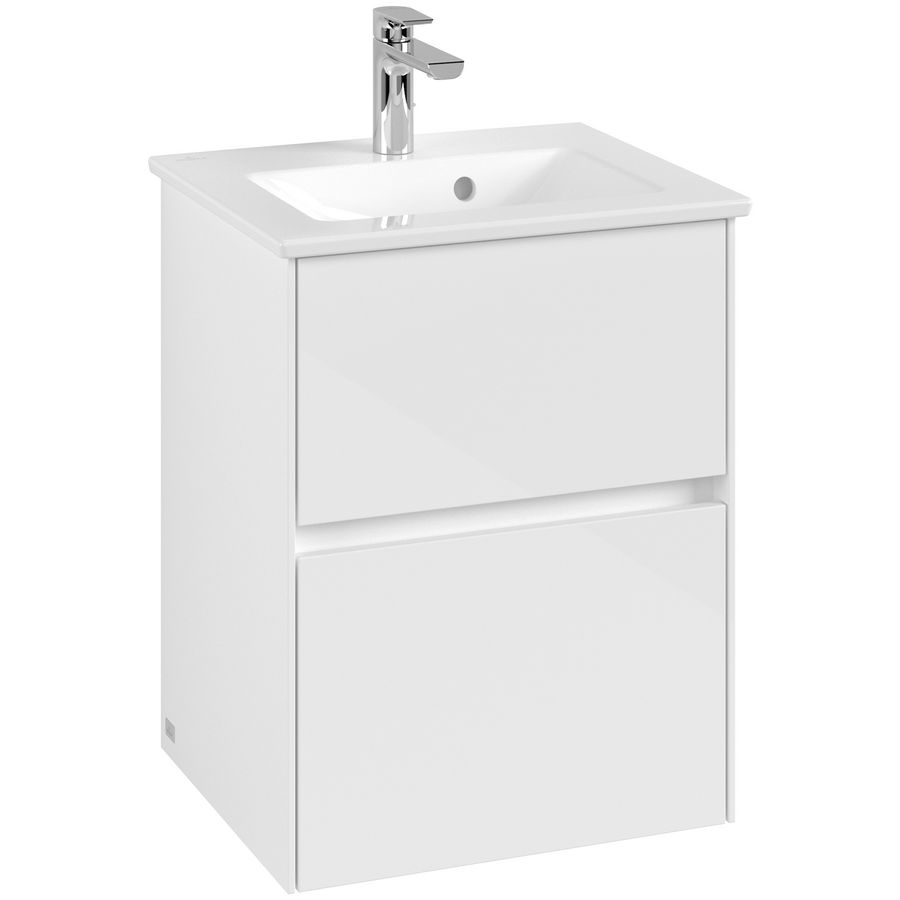 Wastafelonderkast Collaro 472x610x404mm Glossy White C14100DH