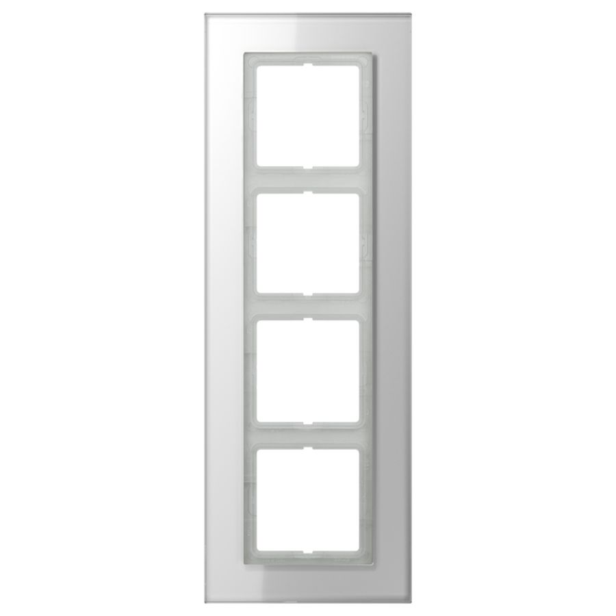 Afdekraam alpin wit glas 4-voudig LS-plus