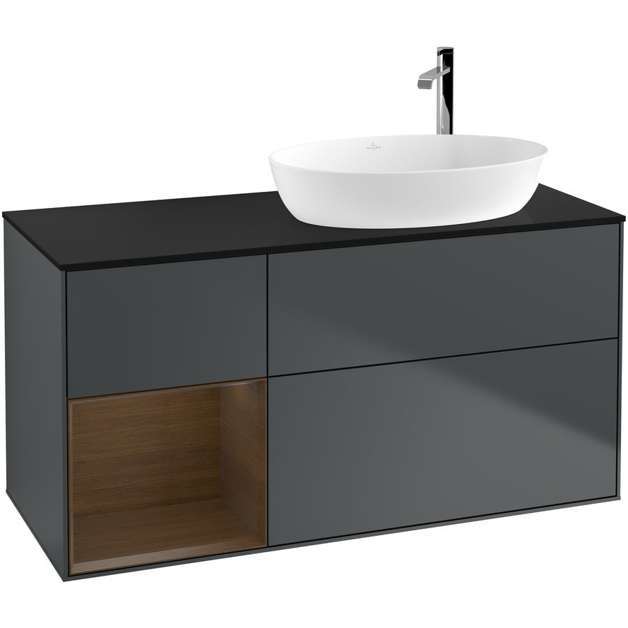 Wastafelonderkast Finion 1200x603x501mm Mid.Blue Matt Lacquer G922GNHG