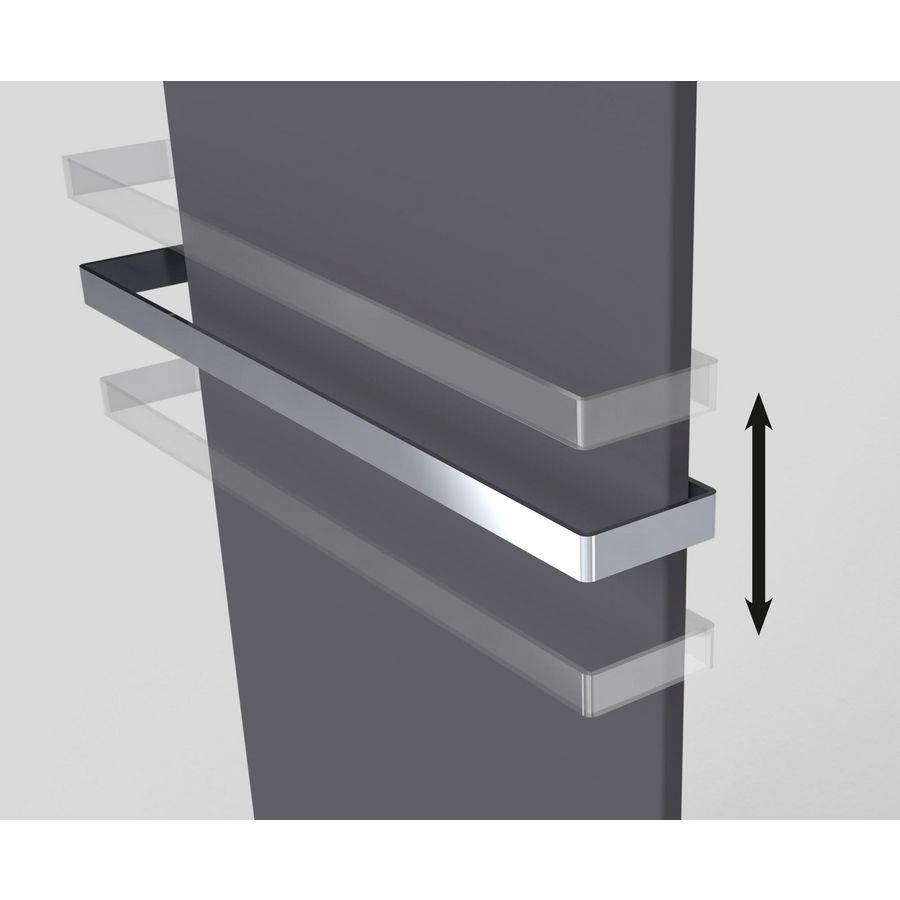 Handdoekbeugel verchroomd tbv radiator Fina 536mm