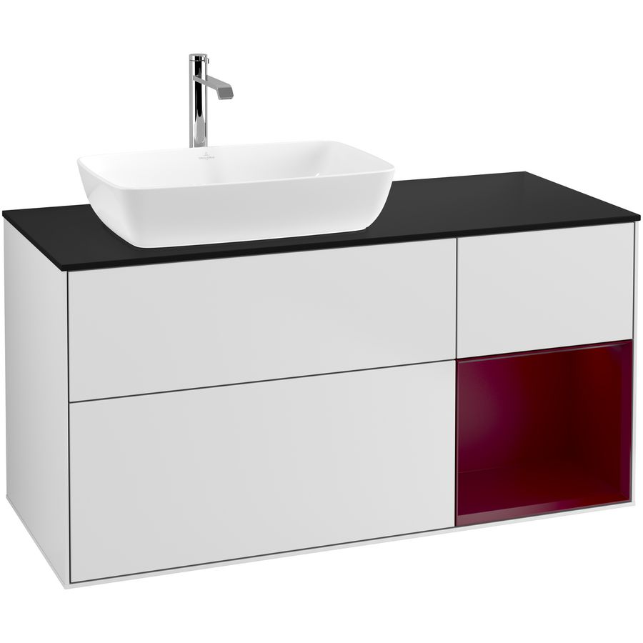 Wastafelonderkast Finion 1200x603x501mm White Matt Lacquer G812HBMT