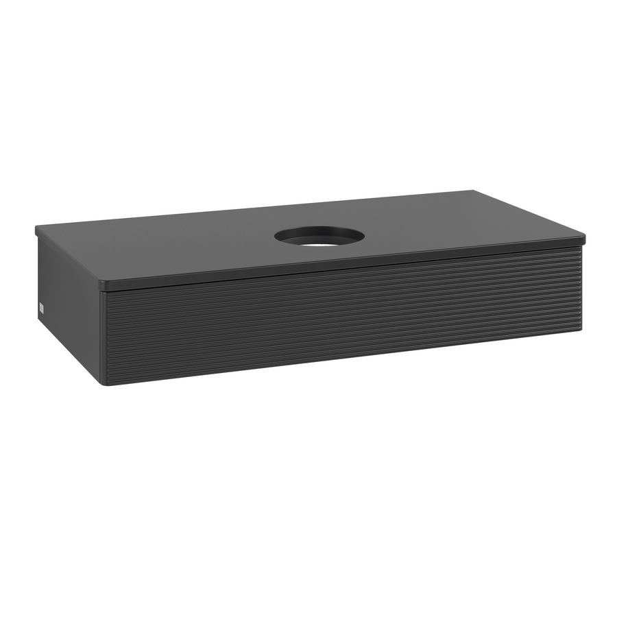 Wastafelonderkast Antao 1000x190x500mm Black Matt Lacquer K09110PD