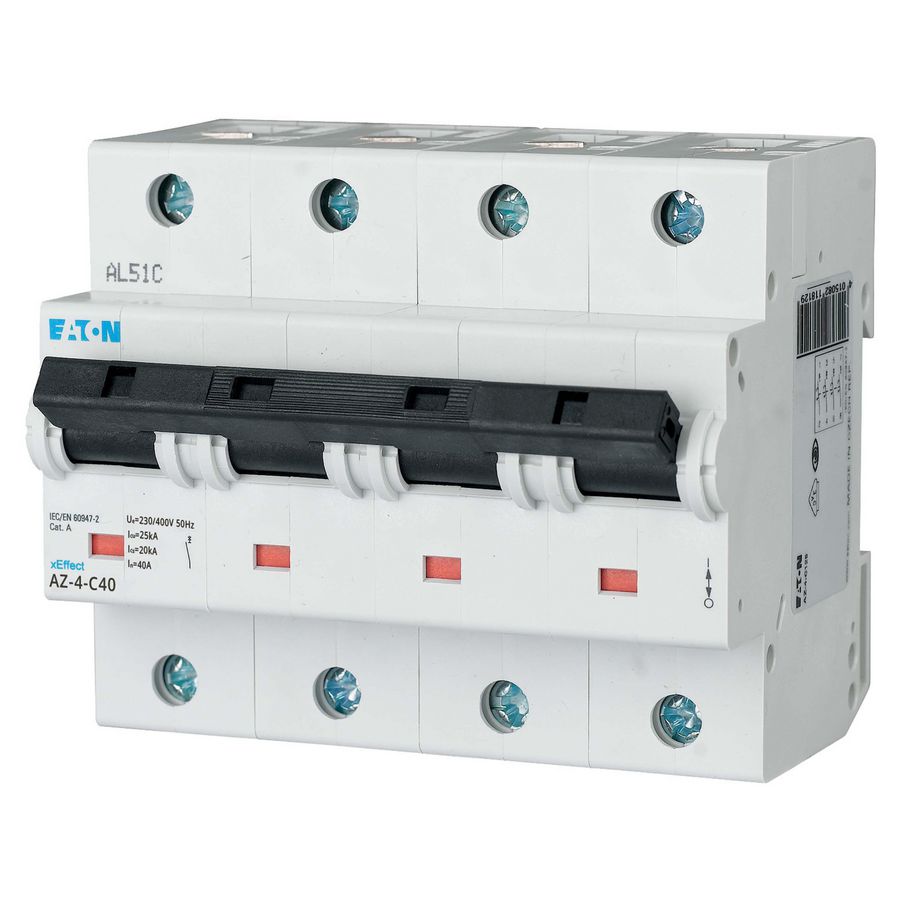 installatieautomaat (MCB) AZ C-karakteristiek 40A 4-polig 25kA
