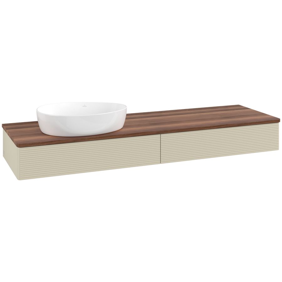 Wastafelonderkast Antao 1600x190x500mm S.Grey Matt Lacquer L15112HJ