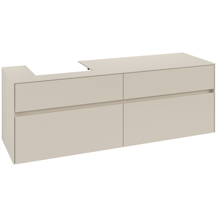 Wastafelonderkast Collaro 1600x548x500mm Cashmere Grey C07800VN