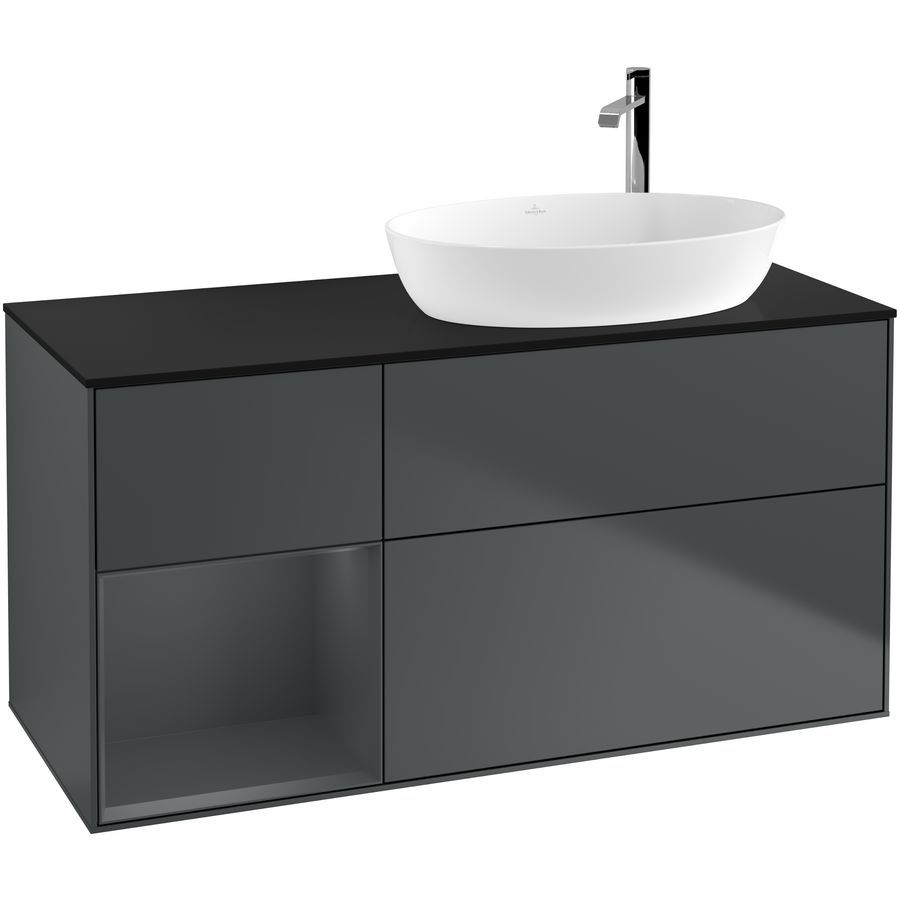 Wastafelonderkast Finion 1200x603x501mm Mid.Blue Matt Lacquer G922HGHG