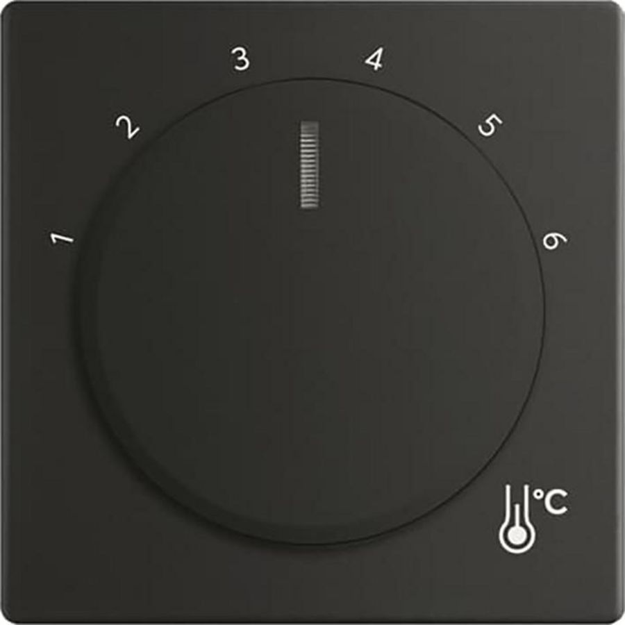 Centraalplaat voor thermostaat 1094/97U f-matzwart (1794 R-885)