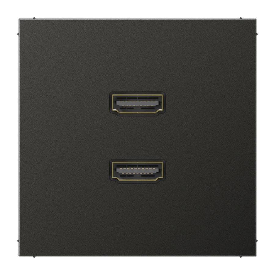 Afdekking antraciet voor 2xHDMI LS