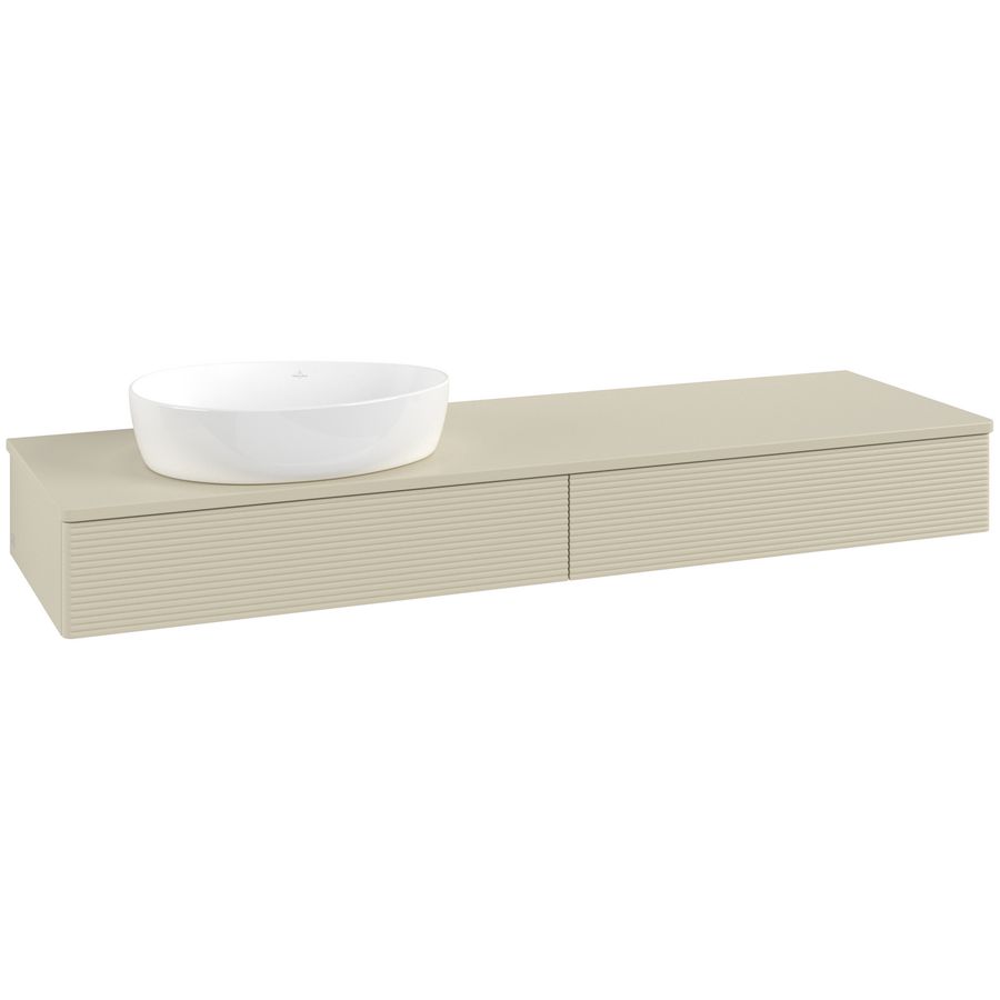 Wastafelonderkast Antao 1600x190x500mm S.Grey Matt Lacquer L15150HJ