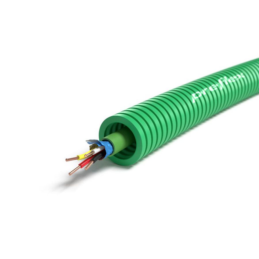 Rol a 100m. voorbedrade flexibele elektrobuis GN16 E KNX/EIB 2x2x0,8