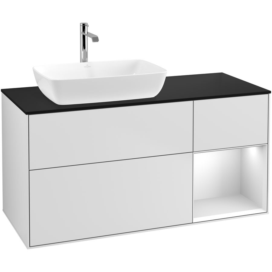 Wastafelonderkast Finion 1200x603x501mm White Matt Lacquer G812MTMT