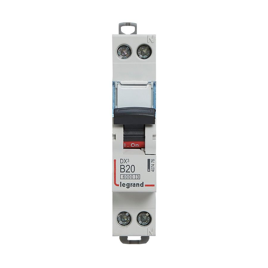 Installatieautomaat MCB DX³ 1-polig + Nul B-karakteristiek 20A 6000A