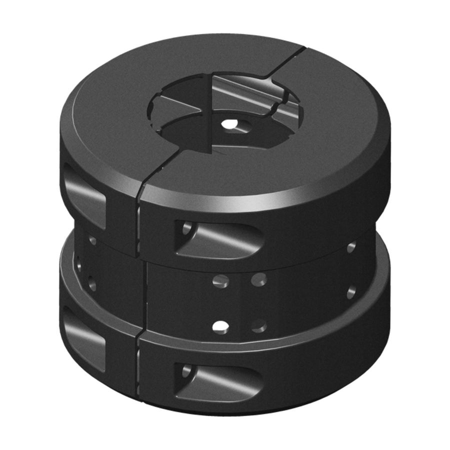 Glijdende basis uit gelakt alumnium voor montage op masten m