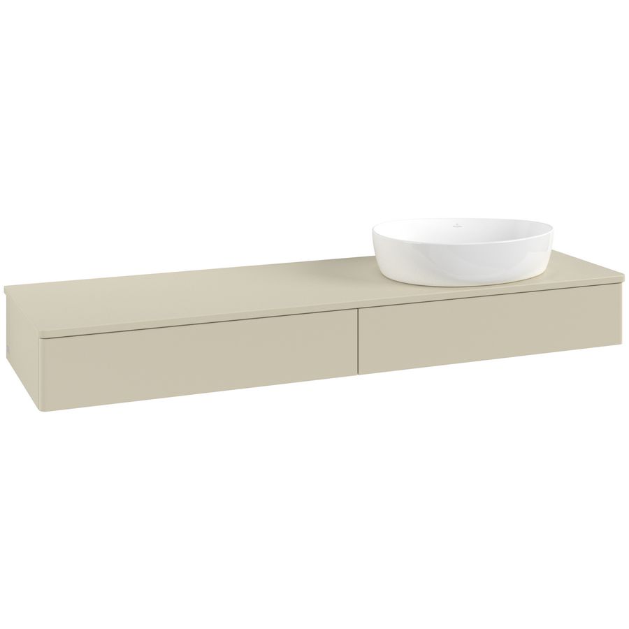 Wastafelonderkast Antao 1600x190x500mm S.Grey Matt Lacquer L16010HJ