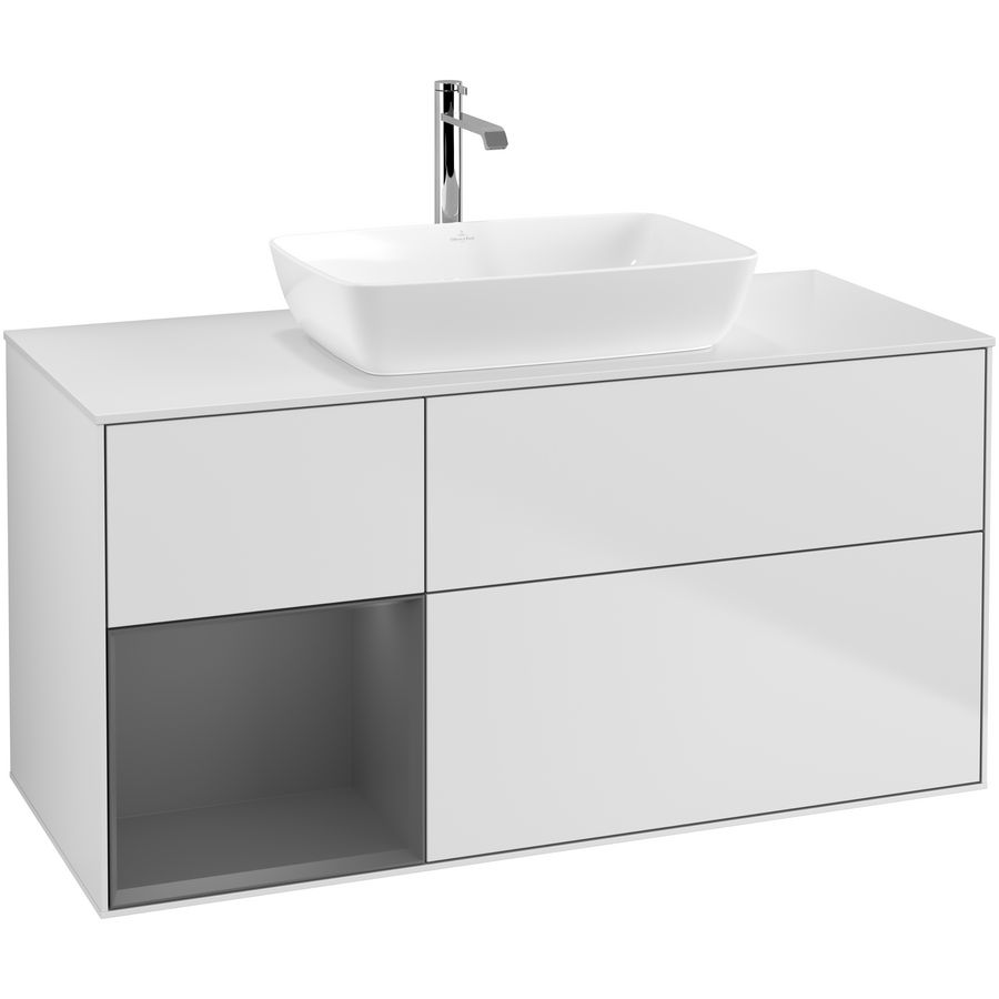 Wastafelonderkast Finion 1200x603x501mm White Matt Lacquer G821GKMT