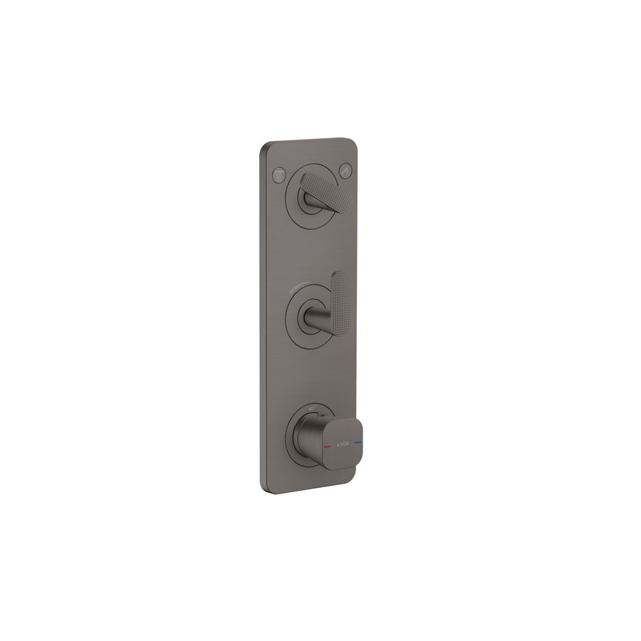 Afbouwdeel termostaat module 380/120 pl v 2 douchefunctie Cubic Cut greep brushed black chrome Citterio-C