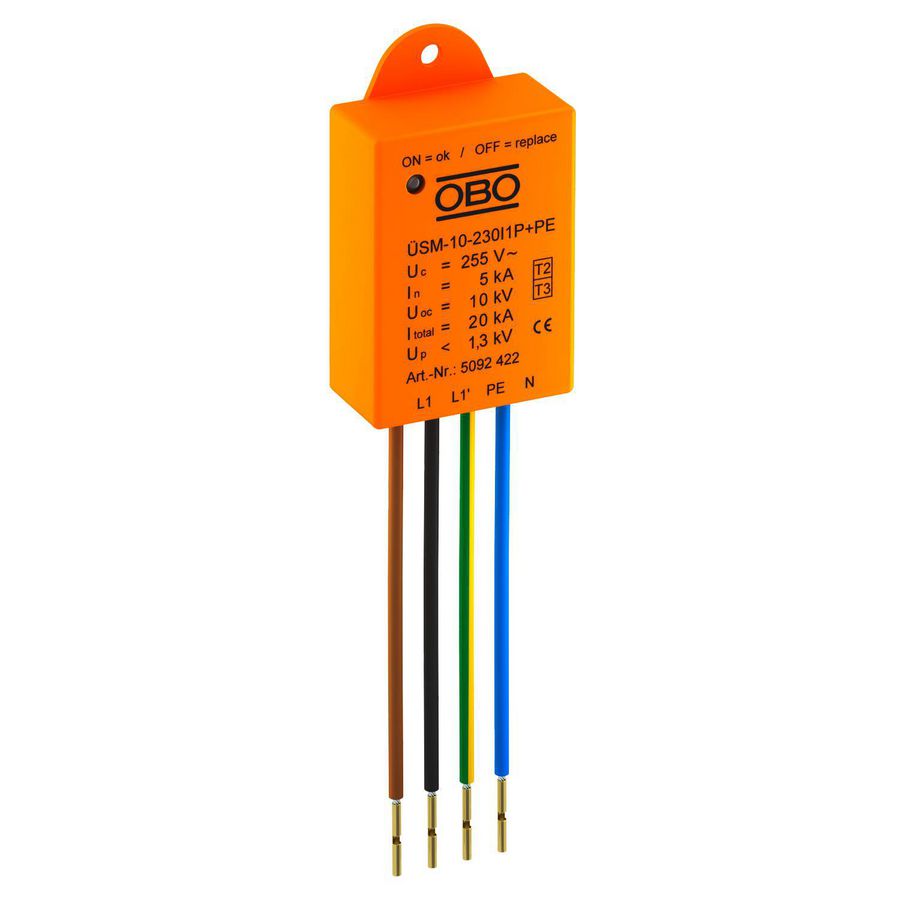 Overspanningsbeveil.module voor LED-lampen met PE - SE 230V