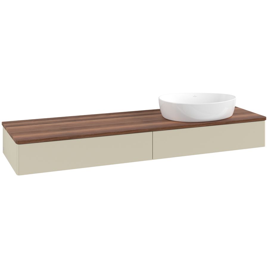 Wastafelonderkast Antao 1600x190x500mm S.Grey Matt Lacquer L16012HJ