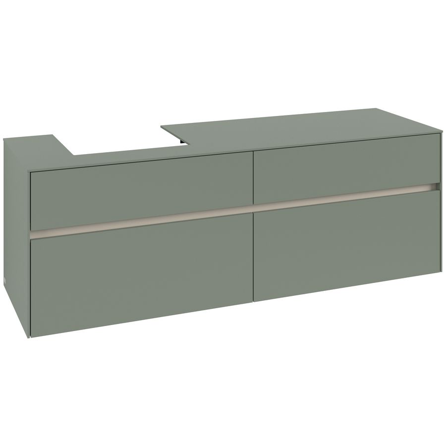 Wastafelonderkast Collaro 1600x548x500mm Soft Green C07800AF