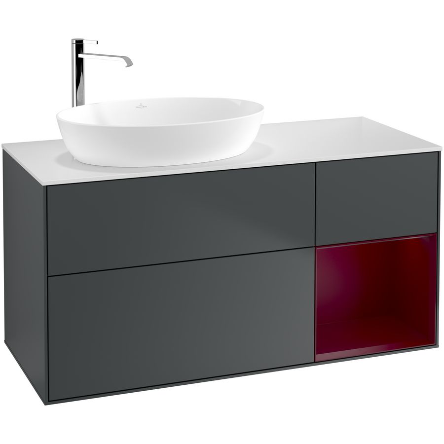 Wastafelonderkast Finion 1200x603x501mm Mid.Blue Matt Lacquer G931HBHG